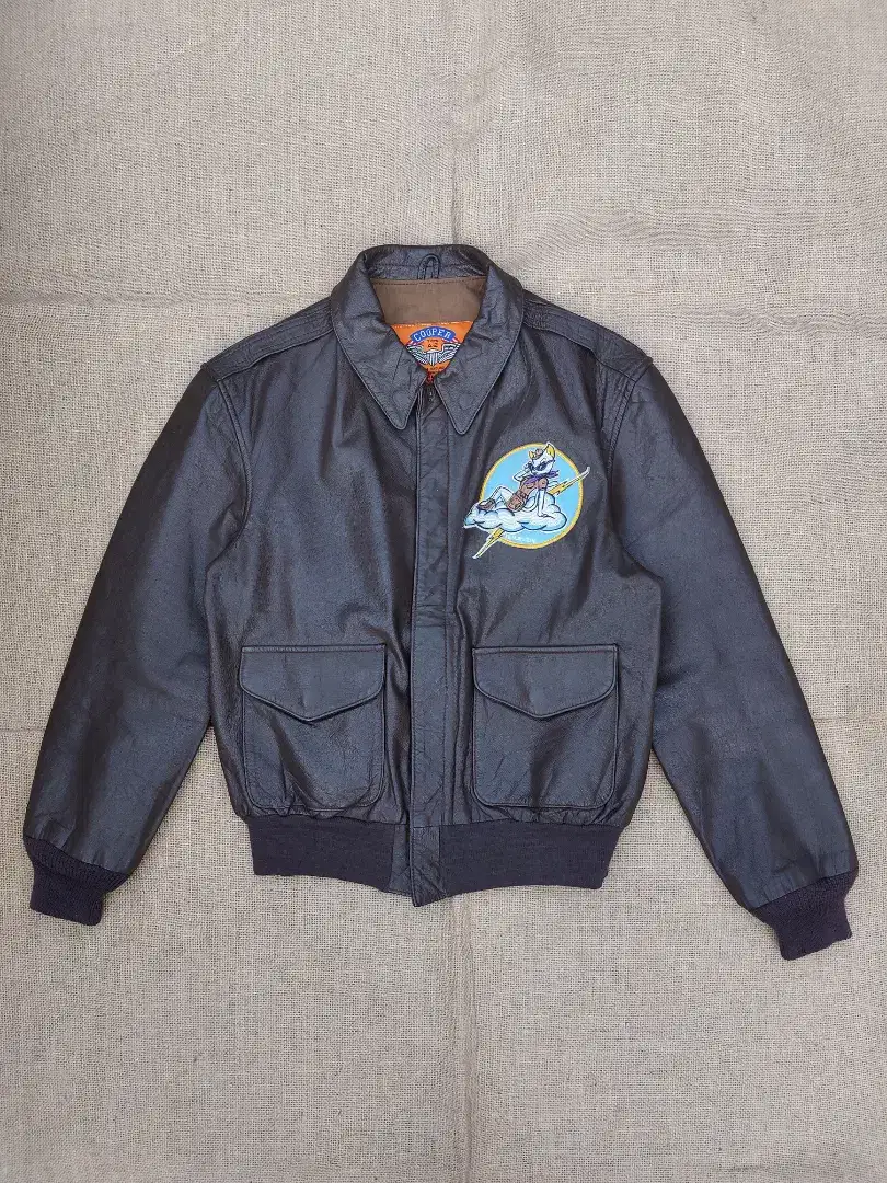 Cooper A2 Leather Flight Jacket Vintage Jaket Kulit Bomber Pilot