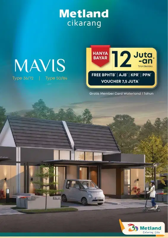 Cluster Metland Cikarang, Unit Siap Huni, Free PPN