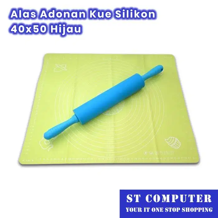 Alas Adonan Kue Silikon 40x50 Hijau