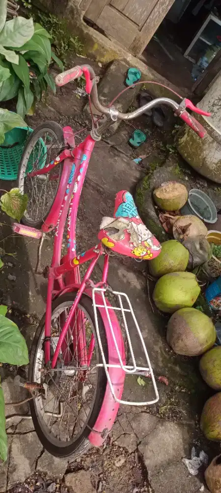 Sepeda bekas anak perempuan dijual apa adanya silahkan check langsung