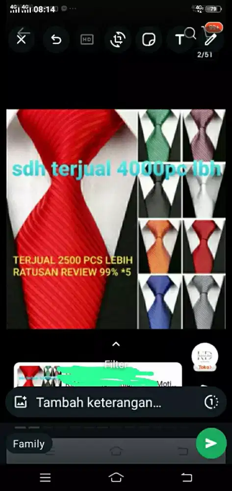 Dasi Formal Motif Salur lelaki dewasa