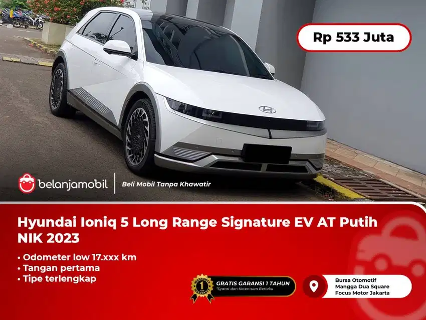 [ LOW KM ] Hyundai Ioniq 5 Long Range Signature EV AT Putih 2023/2024