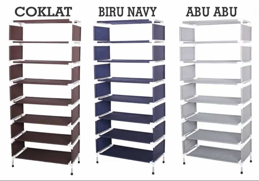 Rak Sepatu Aluminium 8 Susun Rapi 8Susun Dekorasi Rack Besi Kuat