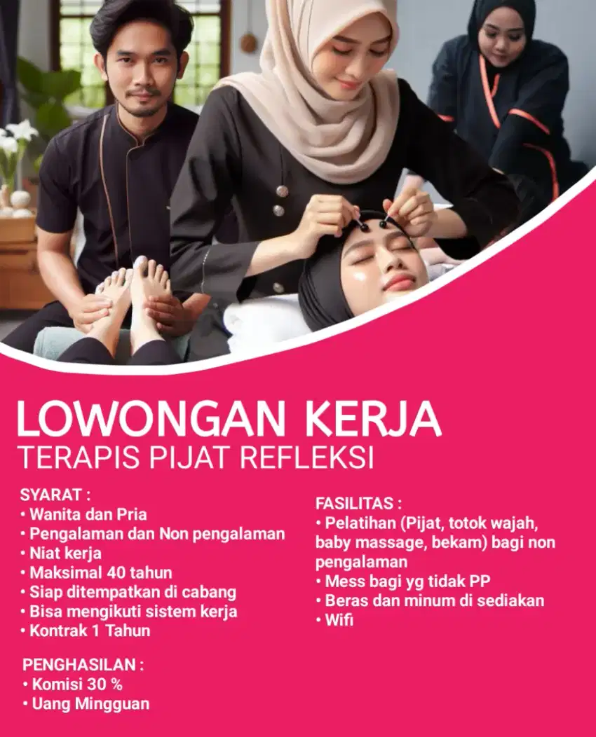 DIBUTUHKAN TERAPIS PIJAT