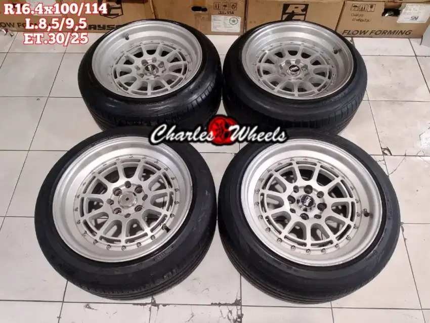Jual velg + ban hsr r16 4x100 4x114,3 livina evalia avanza alvez dll