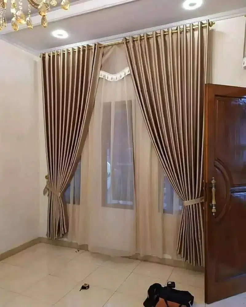 Jual & Pasang Tirai Gorden Vitrase Wallpaper Korden Gordeng Hordeng