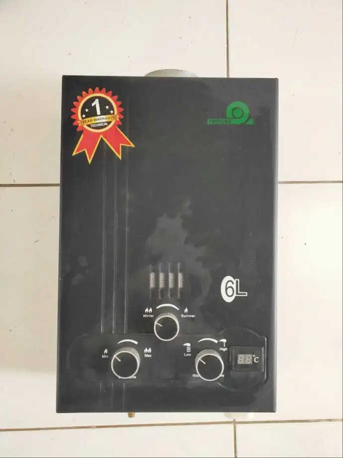 water heater gas frisone belum pernah dipakai