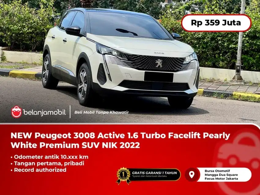 [ KM ANTIK 10RB ] Peugeot 3008 Allure Active 1.6 Turbo White 2022/2023