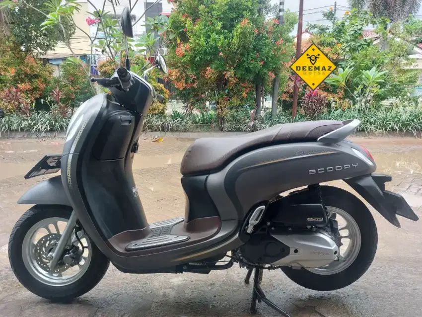 (DP 800)‼️ Plat B DKI Honda Scoopy Stylish Keyless Coklat Mulus 2023