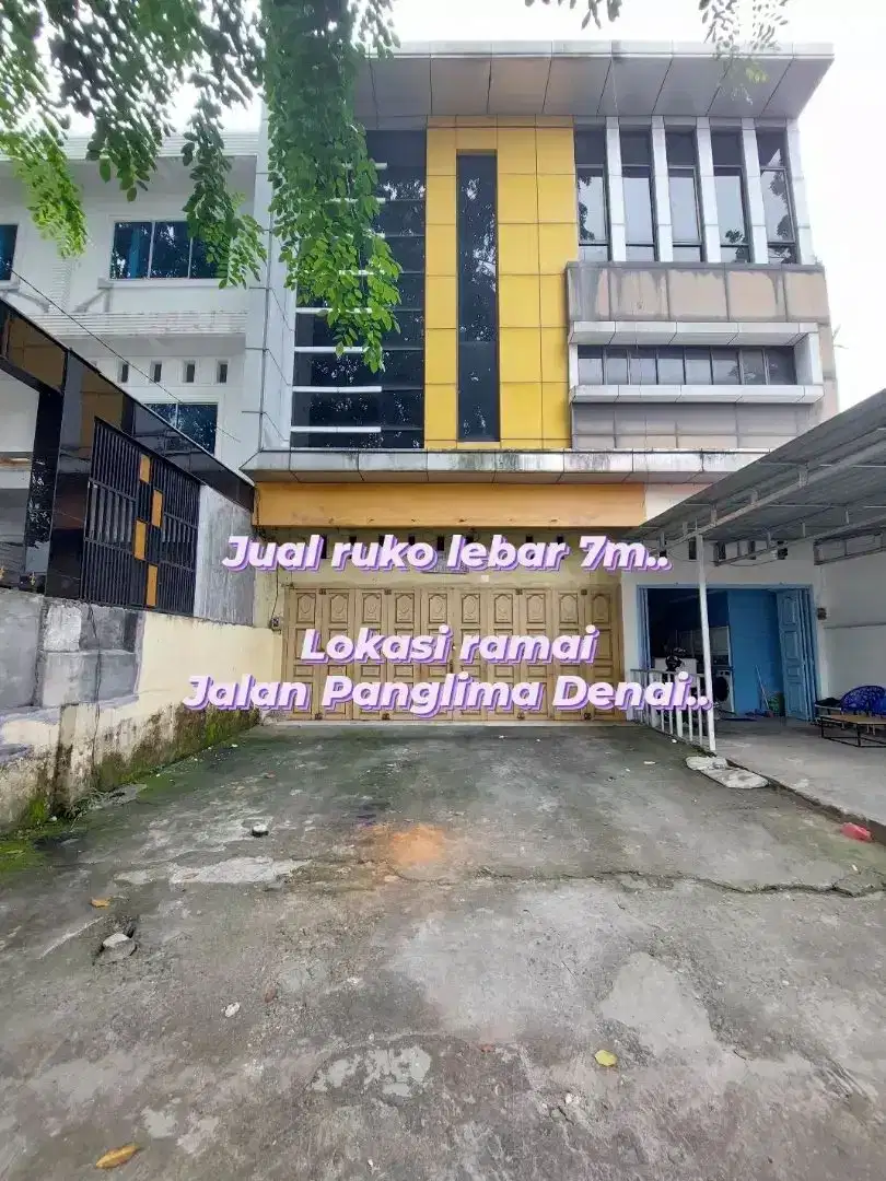 Jual ruko lebar 7meter daerah ramai, jalan Denai, cocok usaha / kantor
