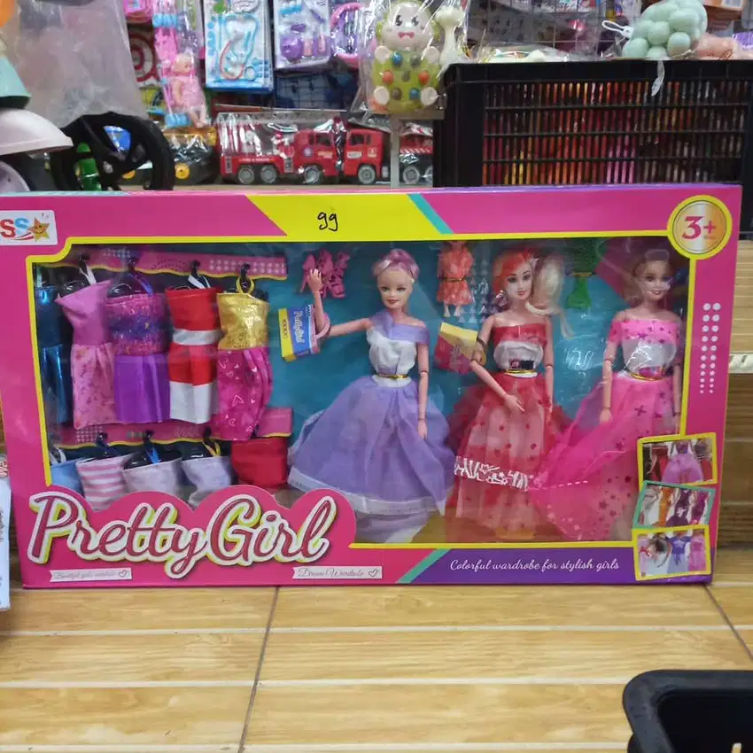 mainan anak barbie set baju