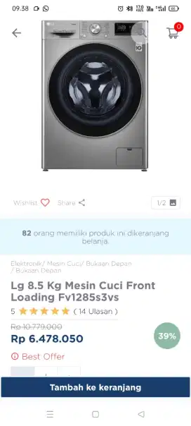Mesin cuci front login