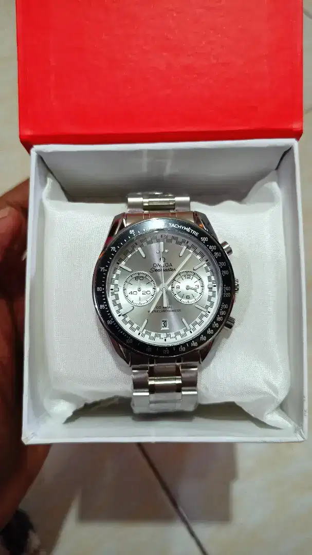 Jam tangan Cowok Rantai Crono aktif semua lengkap dengan Box