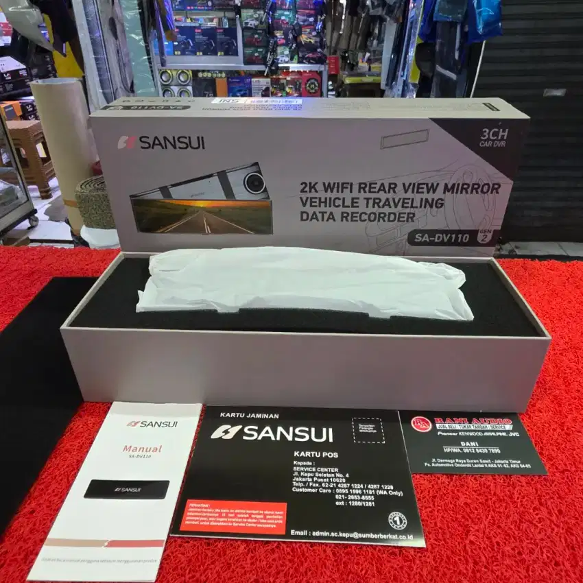 SANSUI DVR SA-DV110 GEN 2 3CH CAR DVR 2K WIFI REAR VIEW DATA RECORDER
