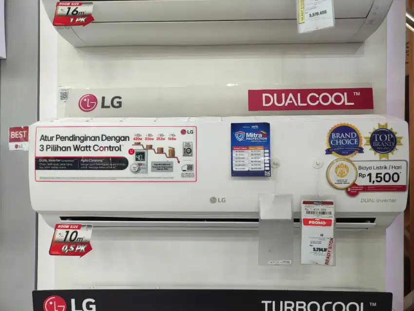 Bisa Cicilan LG Split AC inverter 0.5pk Pipa+Bracket