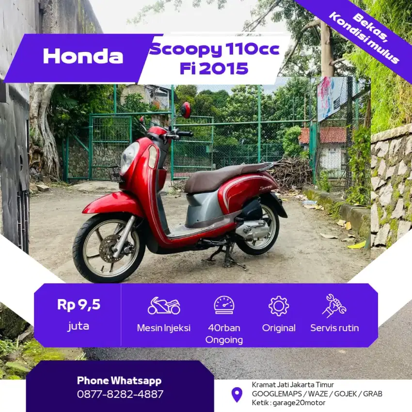 Honda Scoopy 110cc pgm Fi CBS ISS tahun 2015