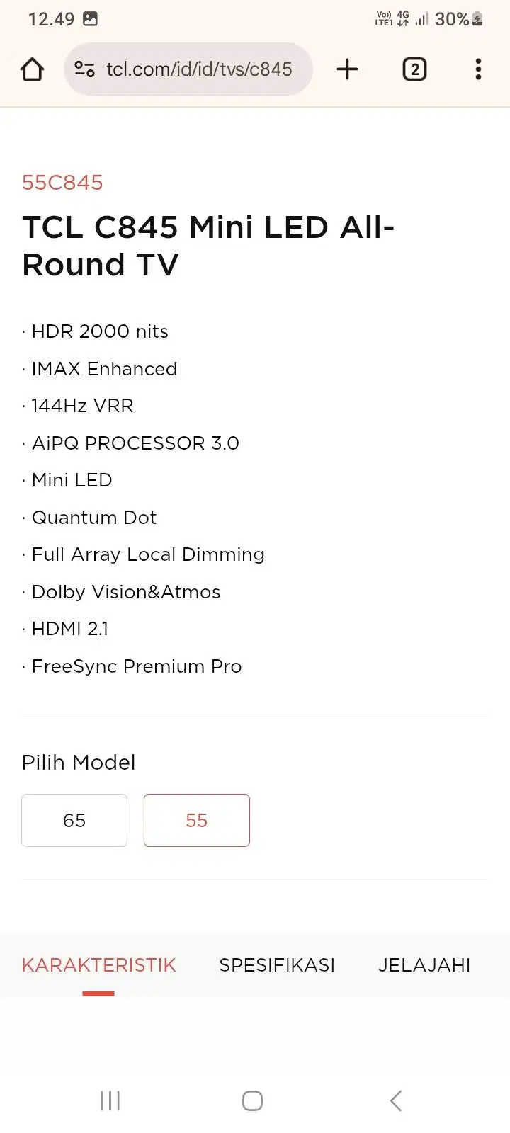 TCL QD-Miniled 55c845