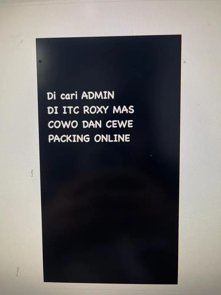 DICARI ADMIN DAN PACKING ONLINE