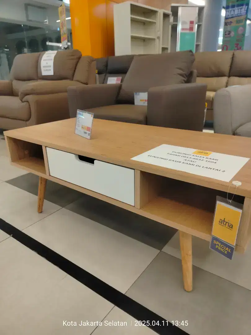 (Ex-Display) Meja Tv Atau Multiguna Cofetib Wood Latif