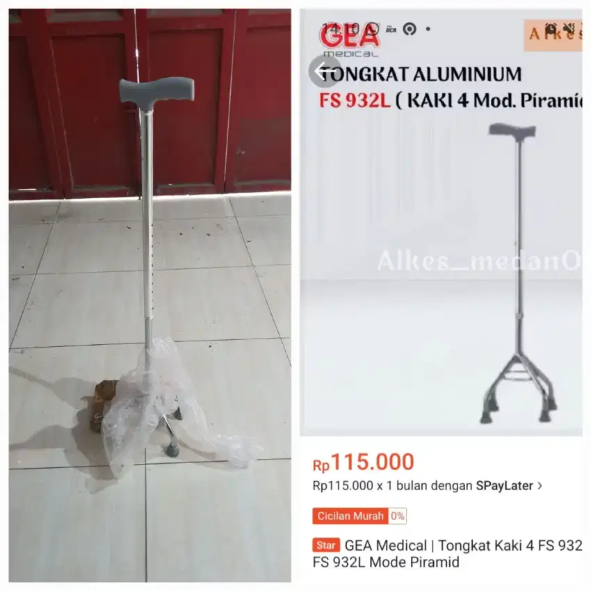 Alat bantu jalan Tongkat 4 kaki