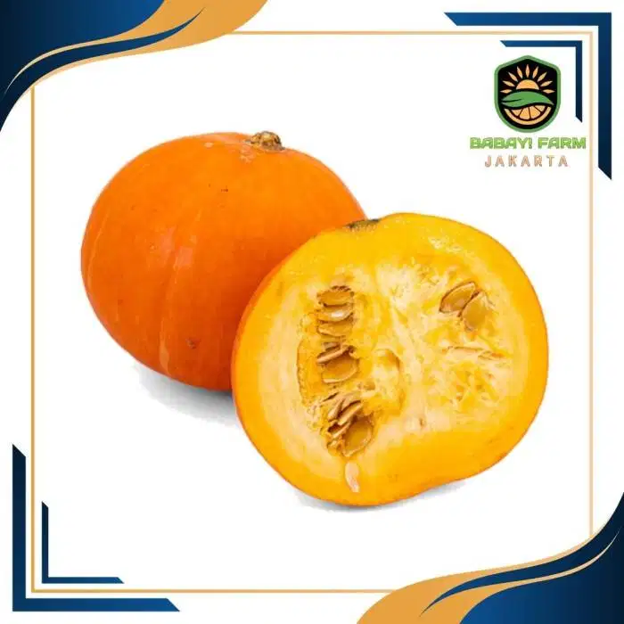 Buah Labu Kabocha Orange / Labu Jepang Kuning / Labu Jepun