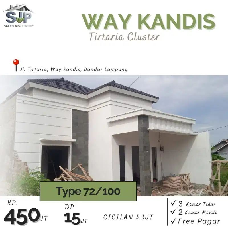DI JUAL HUNIAN MEWAH HARGA MURAH DI WAY KANDIS