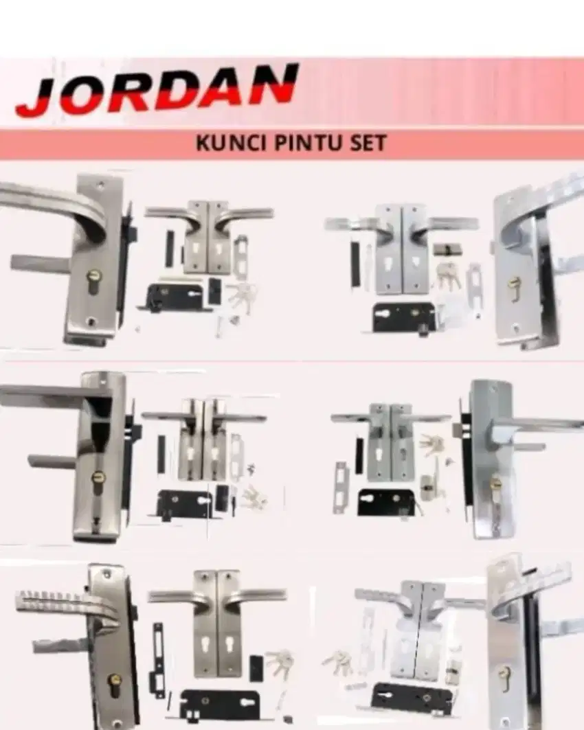 Kunci Pintu Set JORDAN – Handle Pintu Rumah / Kantor