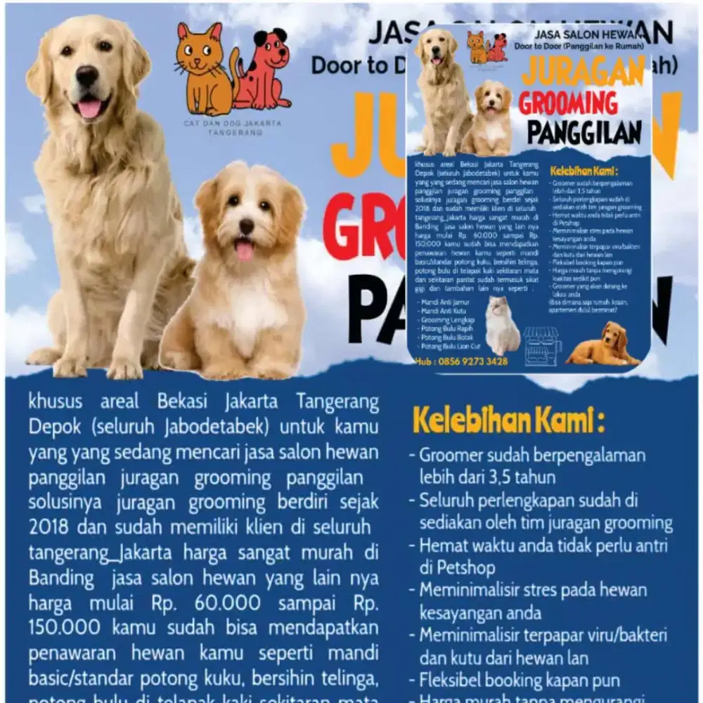 Juragan grooming panggilan KERUMAH cat&dog terdekat