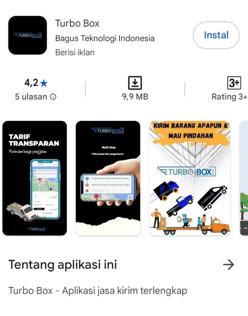 Jasa Angkut Barang & Pindahan By Aplikasi Turbo Box Ada Engkel/Pickup