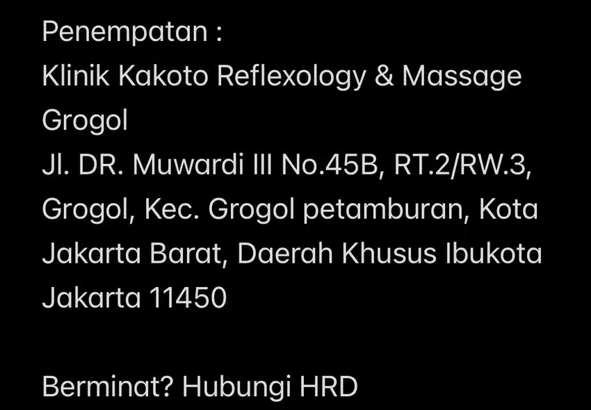 Dicari receptionist