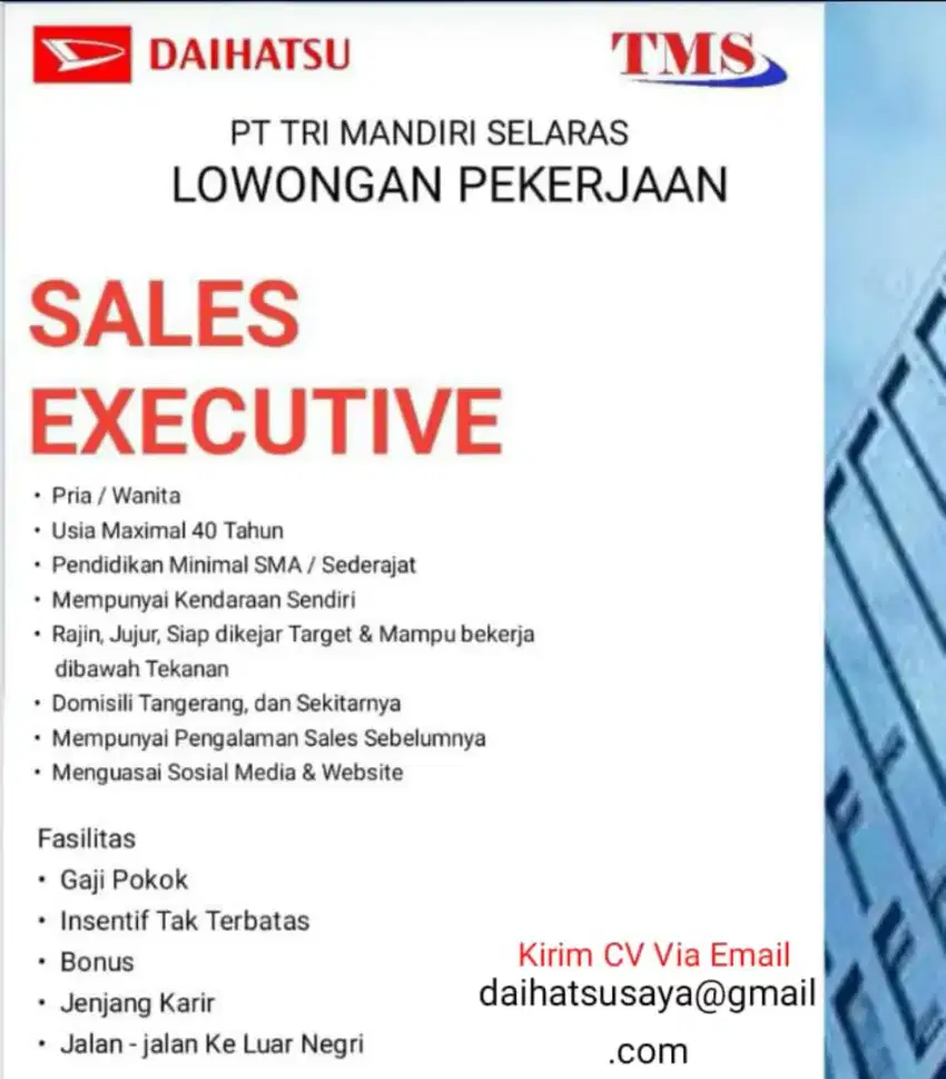 Sales Executive Daihatsu