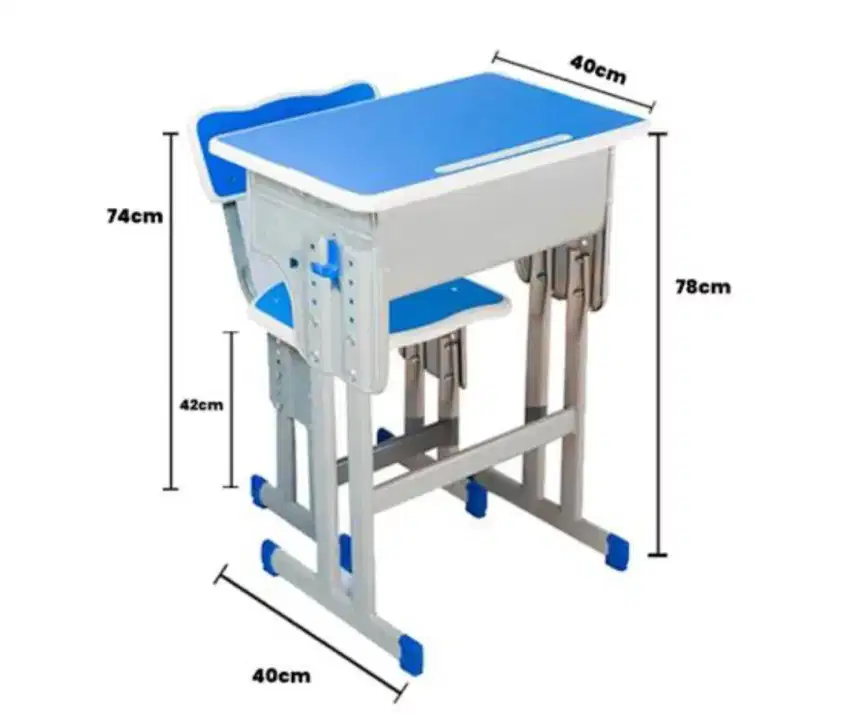 Meja Siswa Modern plat besi