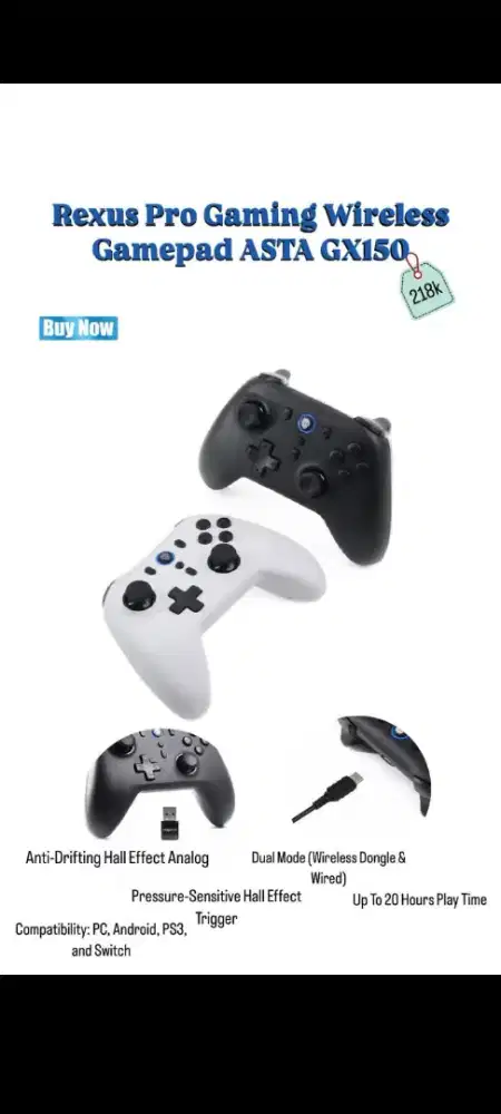 Gamepad rexus GX150