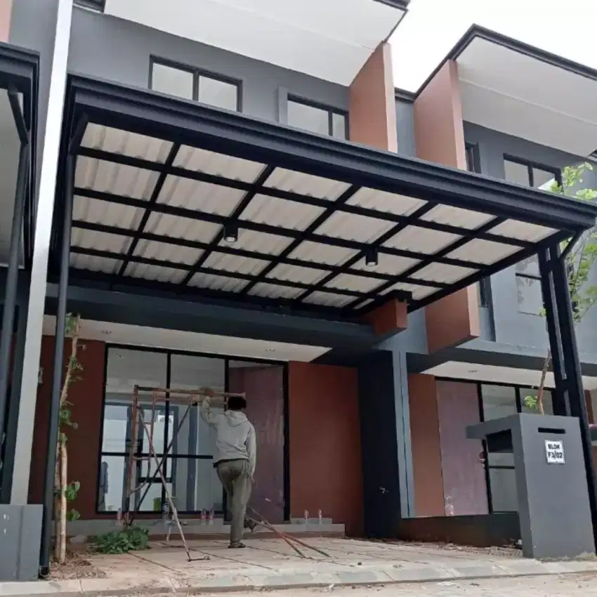 Kanopi Besi Hollow Galvanis Atap Alderon