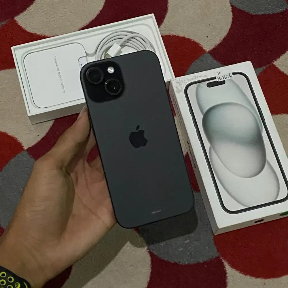 iphone 15 128gb ibox black bh 100%