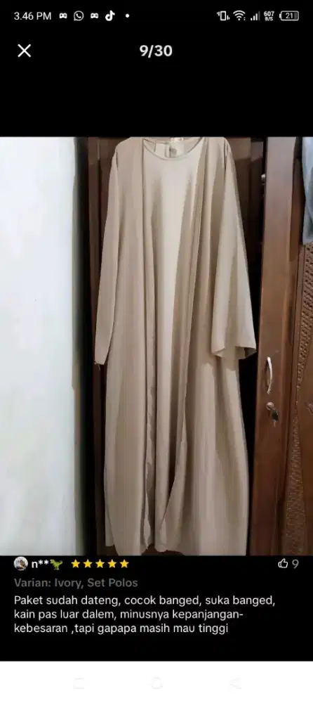Jual gamis kondisi baru.