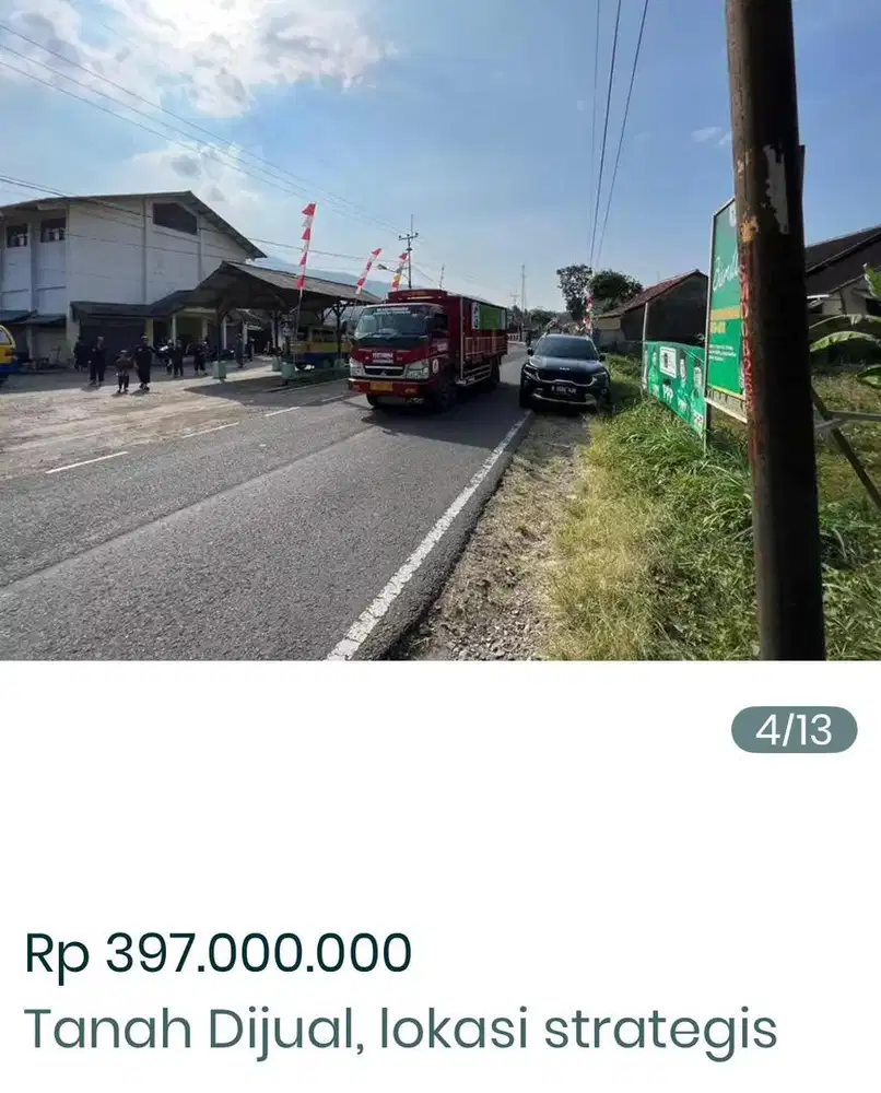 Dijual tanah murah 397m2, lokasi strategis