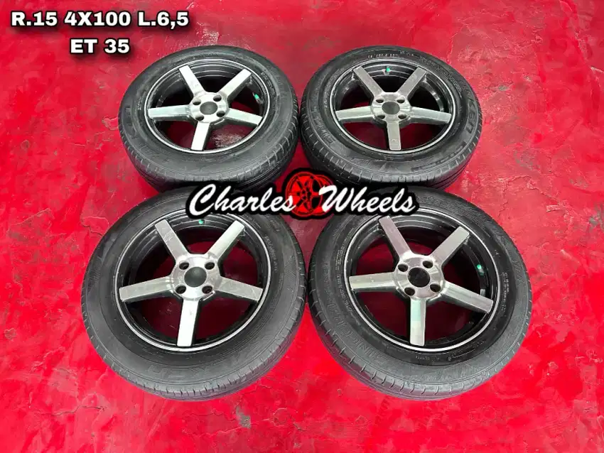 Jual velg mobil vossen r15 4x100 jazz brio agya ayla dll