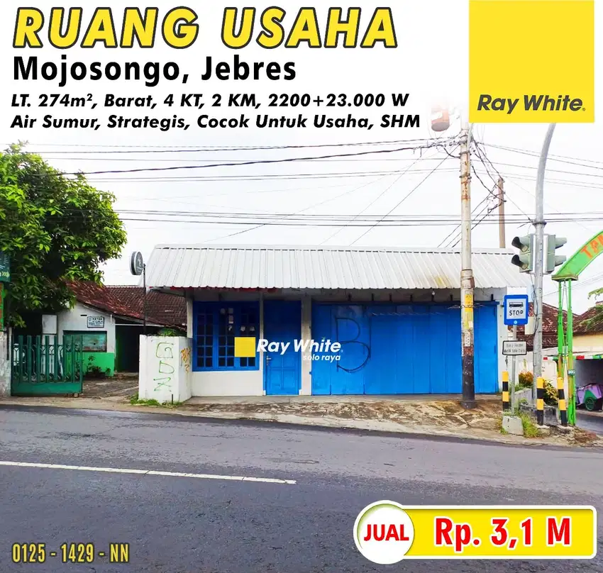Dijual Ruang Usaha di Mojosongo Jebres