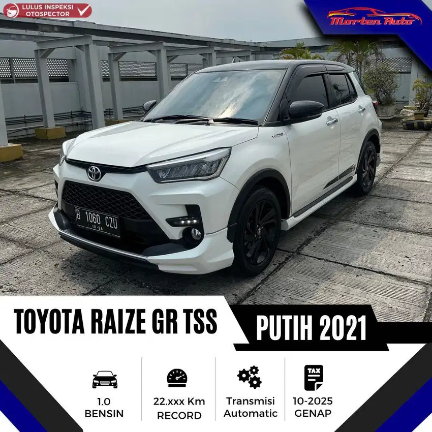 Toyota Raize GR Sport TSS 1.0 Turbo Two Tone At 2021 Km 22 Ribu Record