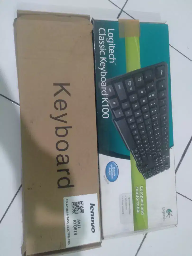 2 unit Keyboard Lenovo & Logitech original