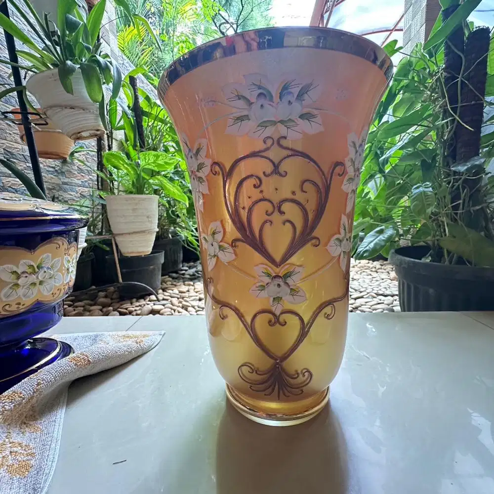 Kristal Bohemia Boro Emas Vas 30 CM an