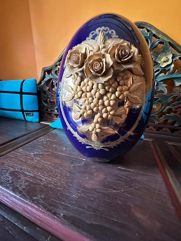 Kristal Bohemia Boro Biru Telur