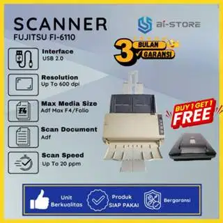 Scanner Folio Fujitsu Fi-6110 Bisa Scan Dokumen F4 Folio ada Bonusan