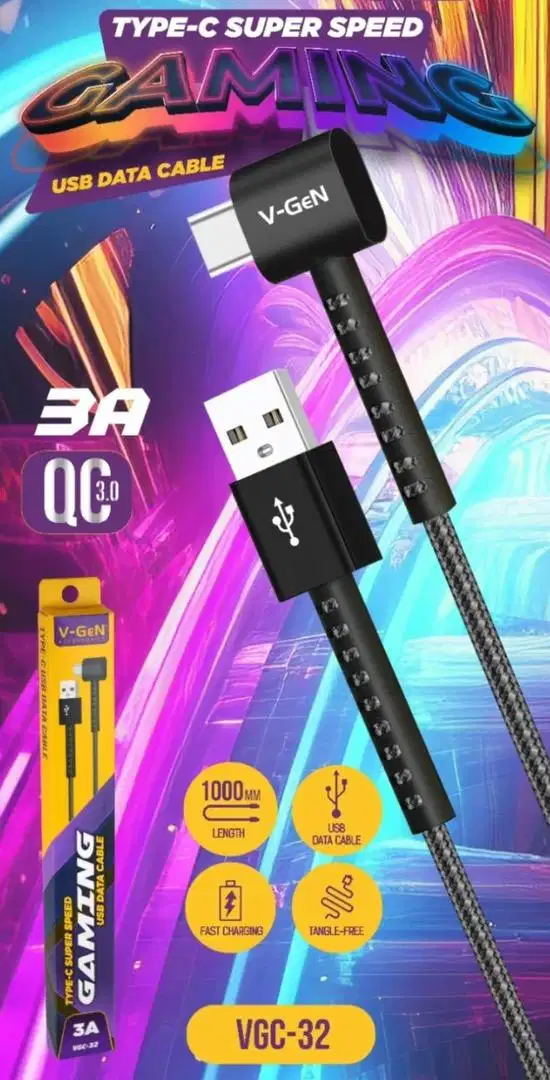 Kabel Data Type C V-GeN VGC-32 Fast Charging 3A