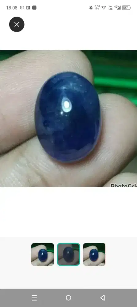 Natural batu blue sappire 22.95 ct