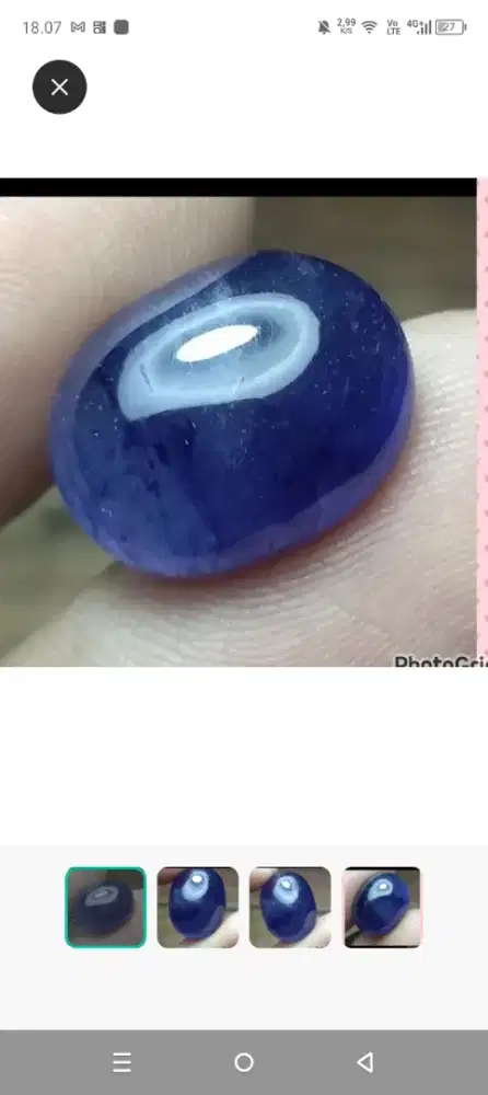 Natural batu permata blue shappire 12.65 ct