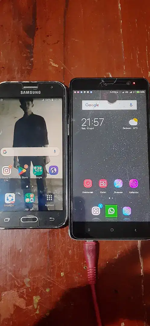Dijual hp androit Redmi note 3 & samsung j2