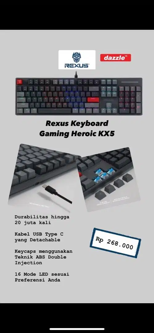 Keyboard rexus KX3