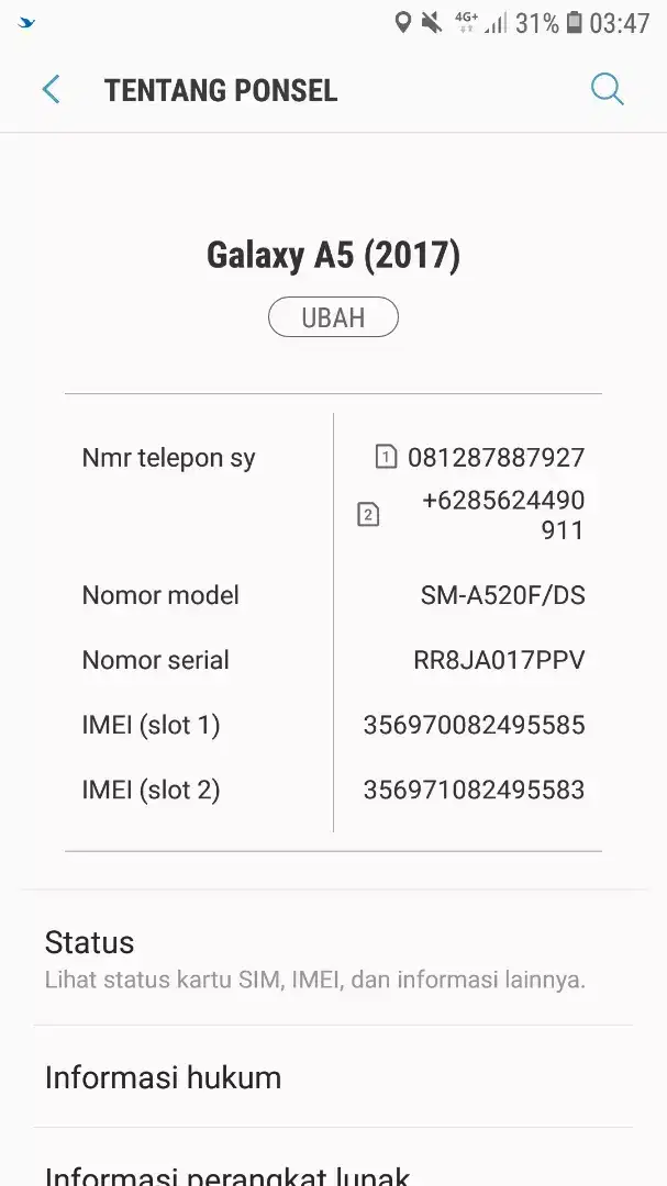 Samsung A5 2017 No shadow